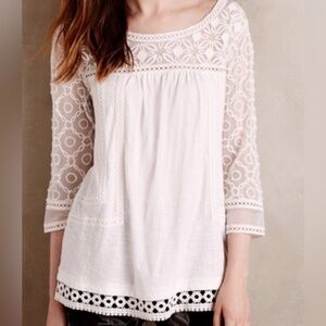 Boho White Lace Women's Top